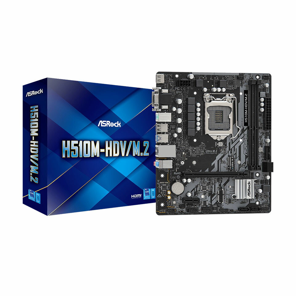 ASRock(アスロック) H510 LGA1200 M-ATX (H510M-HDV/M.2) 【 ...