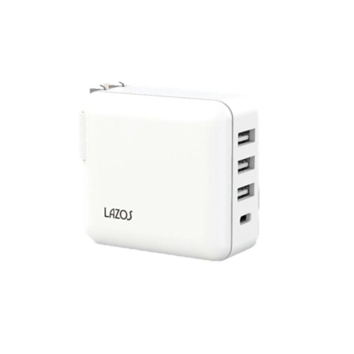 Lazos(ラソス) 4口 AC充電器 ホワイト (L-AC4-W) 【RCP】 Lazos(ラソス) 4口 AC充電器 ホワイト (L-AC4-W) 【RCP】