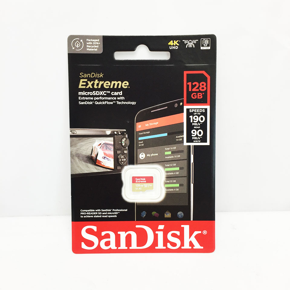 サンディスク | SanDisk MicroSDカード Extreme SDSQXAA-128G-GN6MN [128GB / フラッシュメモリ / MicroSDXC / U3 / A2 / V30]