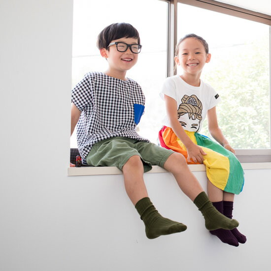 日本製/ベビー・キッズ・レディース靴下【ダークオリーブ】10-12cm/13-15cm/16-18cm/19-21cm/22-24cm おしゃれで人気