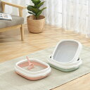 【送料無料】猫 トイレ 本体 ケージで使える におい対策 おしゃれ 収納 猫 トイレ ペット用 四角 猫砂 大容量 シンプル 飛び散り防止 スコップ付き 清潔 ...