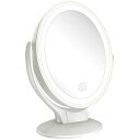 化粧鏡 化粧ミラー LEDライト付き鏡 コンパクト1倍/7倍 拡大鏡 両面鏡 付き 卓上ミラー メイクミラー USB充電式 女優ミラー 180°回転 角度&明る...