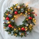 クリスマス花輪 クリスマス デコレ パーティ クリスマスデコレーション 果実 雰囲気 植物 結婚式 花輪 季節 誕生日 飾り holly DIY 人工観葉植物 松かさ付き おしゃれ オーナメント 北欧風 ギフト 木の装飾 豪華 屋外 屋内 年末 送料無料
