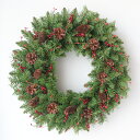 クリスマスリース クリスマス花輪 赤果実 手作り クリスマス デコレ パーティ クリスマスデコレーション 果実 雰囲気 植物 結婚式 花輪 季節 松ぼっくり 飾り holly DIY 人工観葉植物 おしゃれ オーナメント 北欧風 ギフト 木の装飾 豪華 屋外 屋内 年末 送料無料
