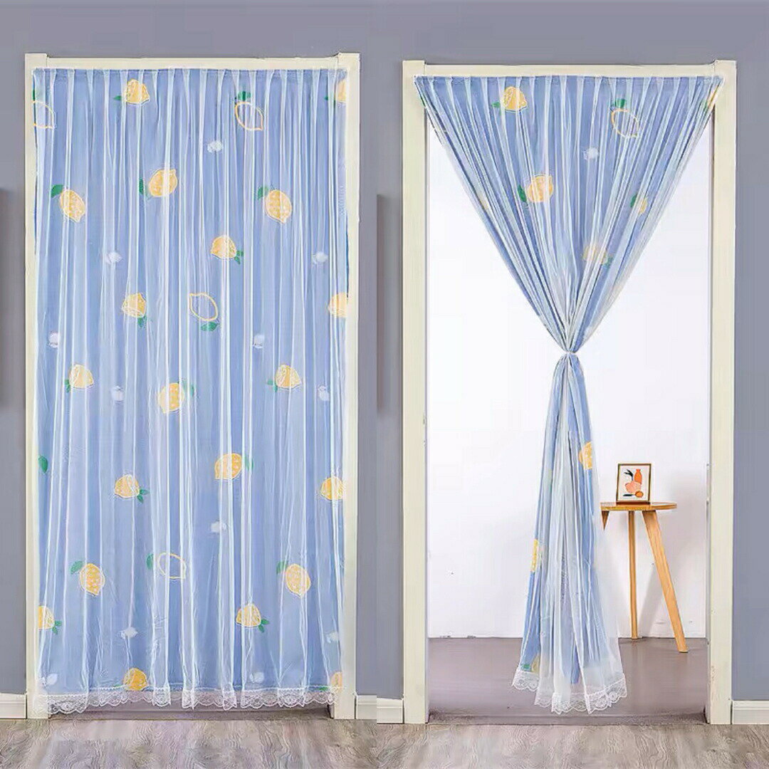 のれん ロング レース フ姫系二重タイプ暖簾 間切り レース シフォン 姫系雑貨