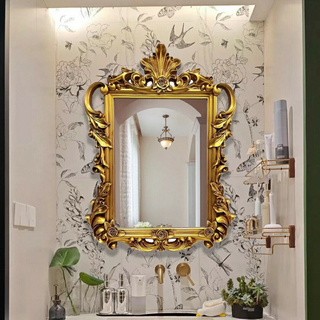 高級感 豪華鏡 アンティーク調 壁掛け鏡 壁掛け ．壁掛けミラー ウォールミラー