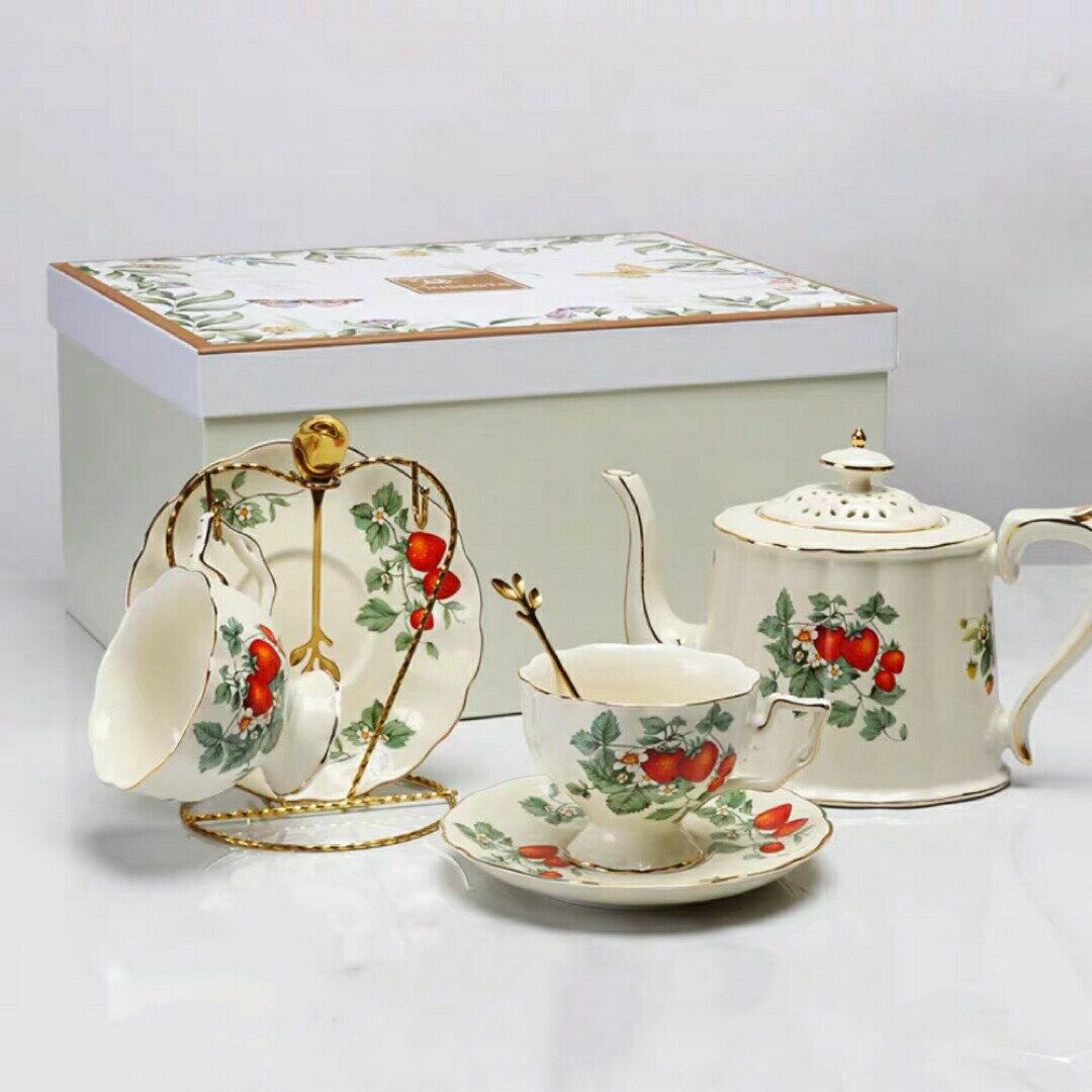 ティー・コーヒーカップセット カップ＆ソーサー2客セット ．陶器ティーセット