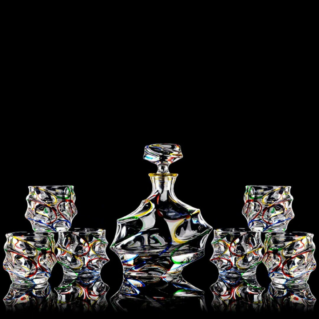 商品説明【商品仕様】■個口数：デカンタ一つとグラス六個■容量デカンタ:(1000ml )グラス:(350ml)☆☆★★★★★★★★★★★★★☆☆◆お客様のご覧になっているモニター等により多少色が異なる場合がございます。あらかじめご了承くださ...