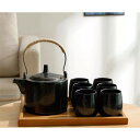 6客茶器揃 湯呑 急須ポット .茶器セット ティーセット トレー付き