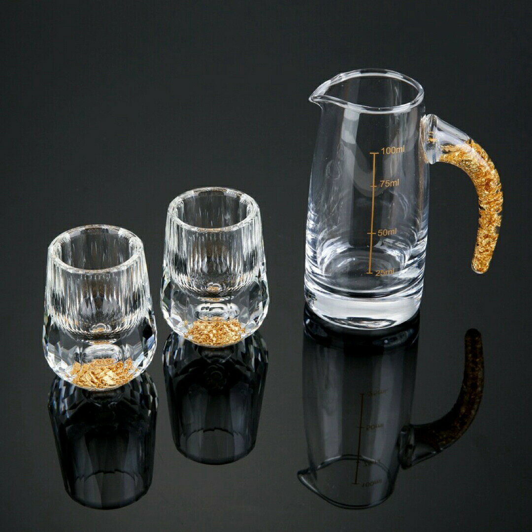 グラス 冷酒器 冷酒グラス グラスセット ショットグラス 金箔入れ高級グラス