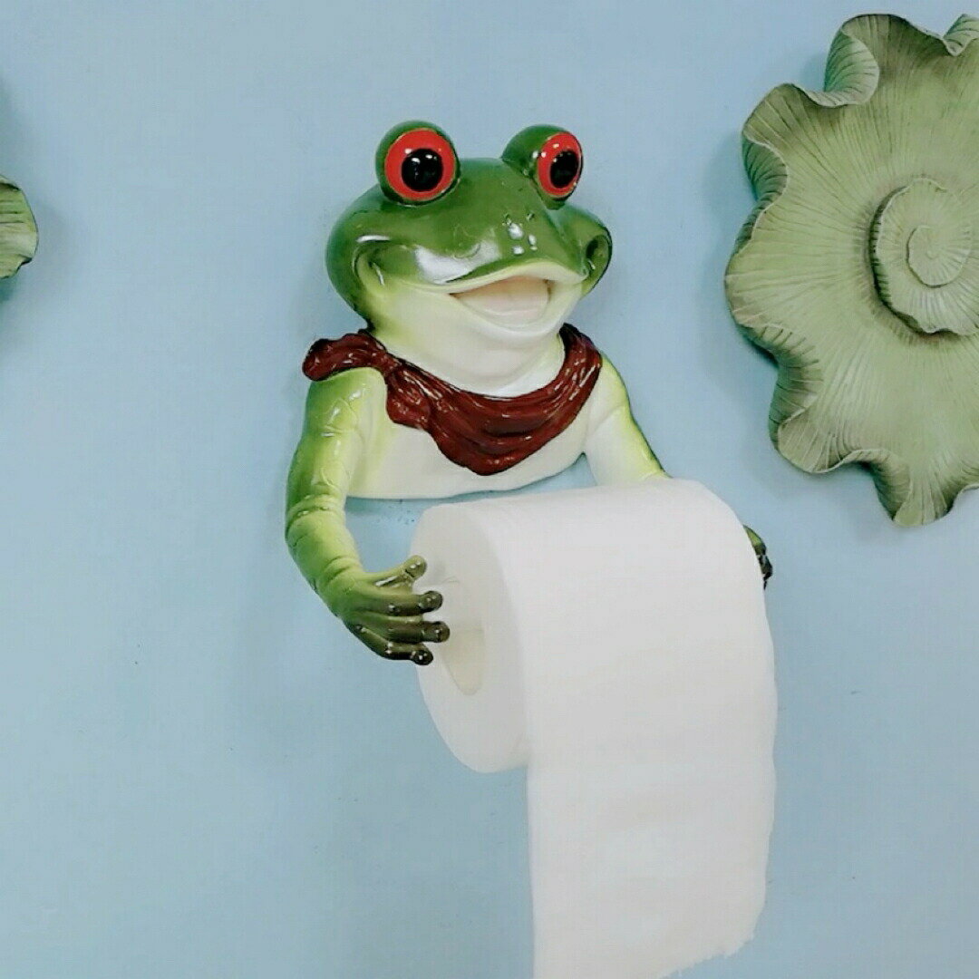 トイレットペーパーホルダー　バスルーム　カエル