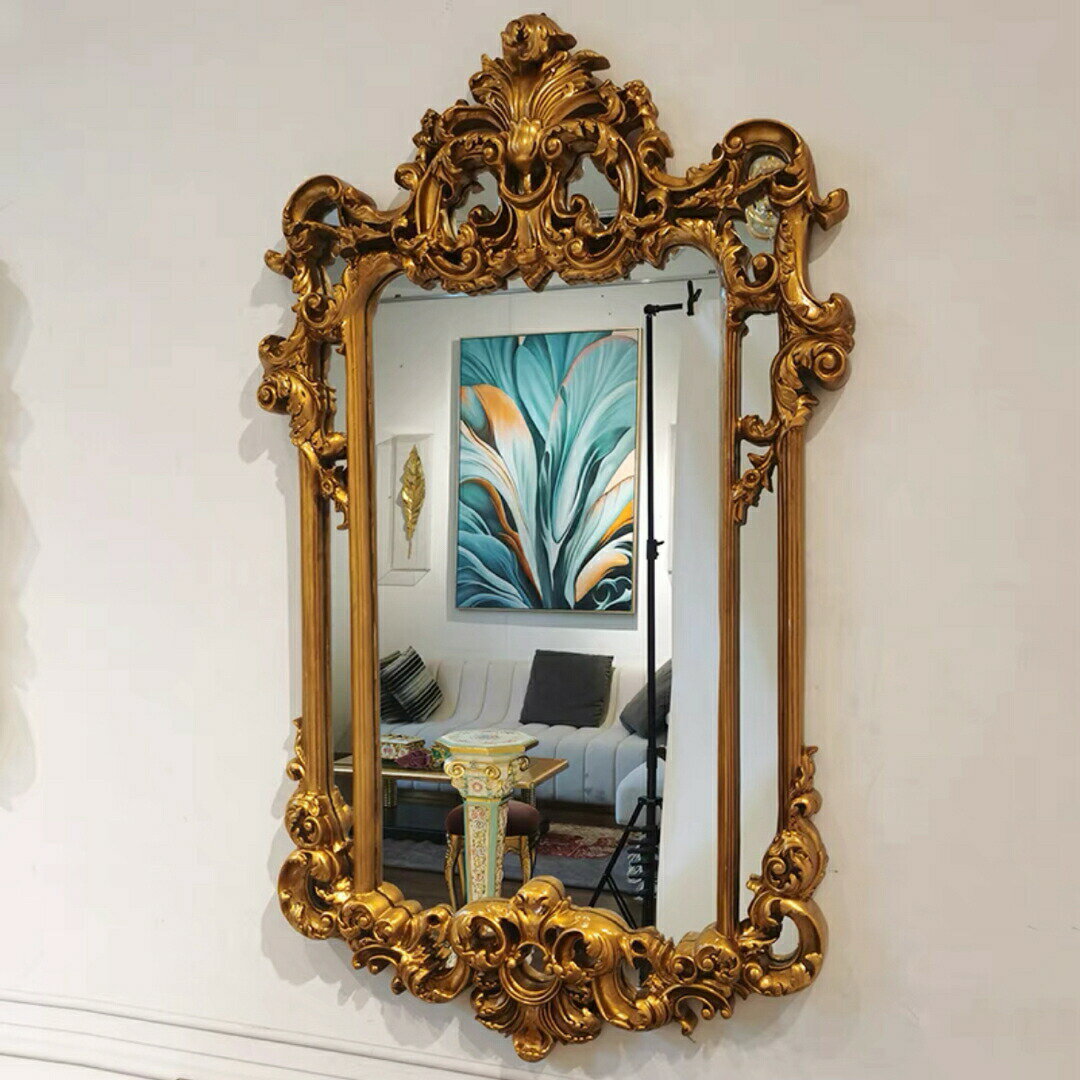 高級感豪華鏡 アンティーク調 壁掛け鏡 壁掛け ．壁掛けミラー ウォールミラー