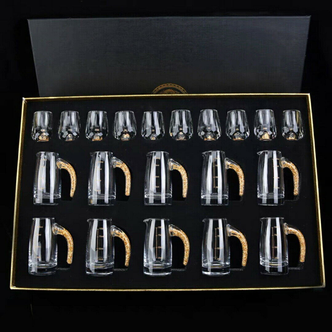 グラス 冷酒器 冷酒グラス グラスセット ショットグラス 金箔入れ高級グラス