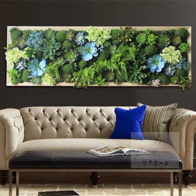 人工観葉植物 壁掛けインテリア ディスプレイ 壁掛けミックスグリーン 壁掛け