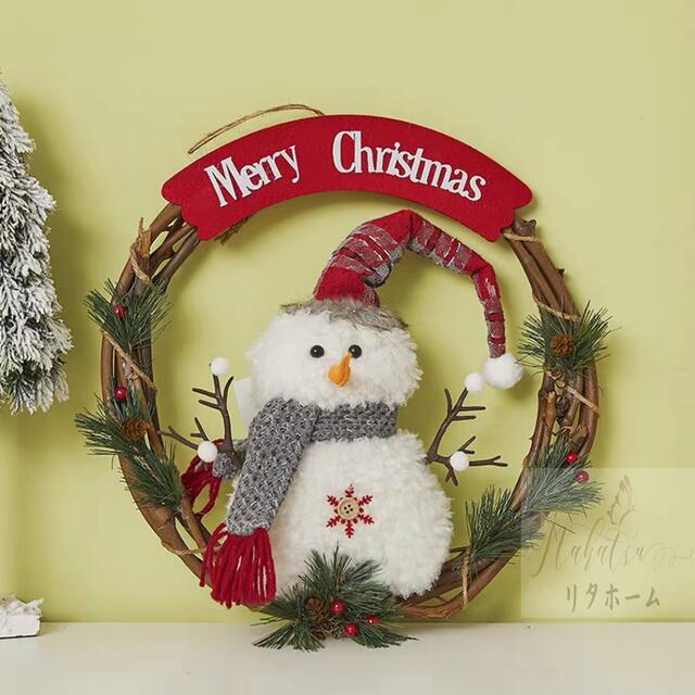 クリスマスリース クリスマス花輪 ドアリース 壁飾り 人工造花 デラックスリース