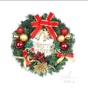 クリスマスリース クリスマス花輪 ドアリース 壁飾り 人工造花 デラックスリース(4)