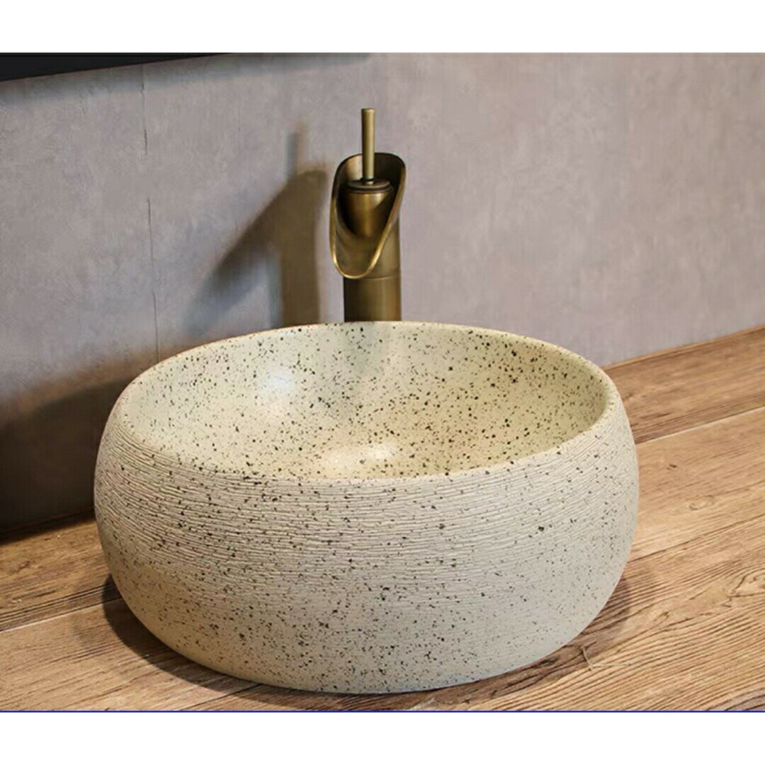 洗面ボウル 洗面ボール 陶器手水鉢 手洗器 手洗い鉢 洗面器 蛇口 排水金具付き