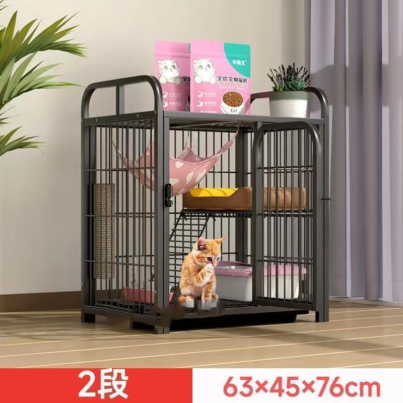 猫用ケージ 大型 多頭飼い 組立簡単 折り畳み式 掃除しやすいネコ用ゲージ コンパクト高さ 錆びない キ..