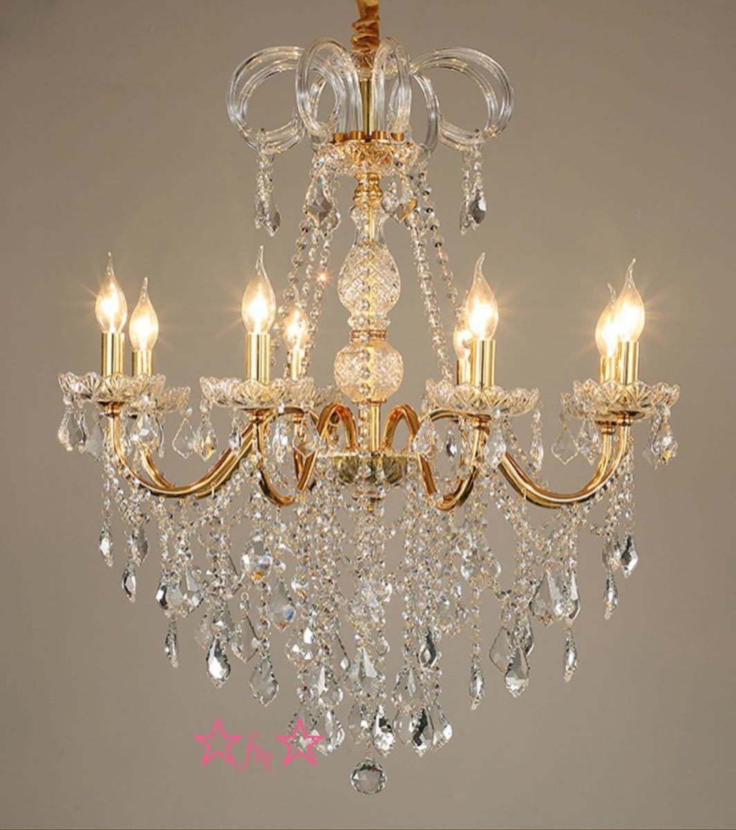 高級水晶ペンダントライトアンティー...