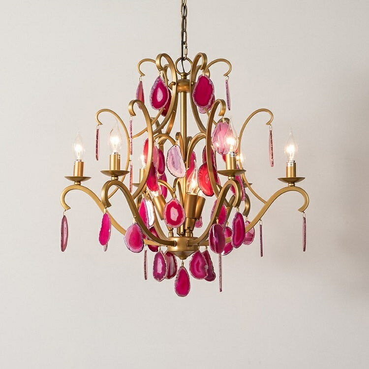 L83瑪瑙ペンダントライト．洋風照明　シャンデリア　北欧デザイン シーリングライト不可 天井照明 9灯 ..