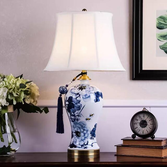 照明スタンドライト テーブルランプ デスクライト 卓上ステンド 高級陶器スタンド