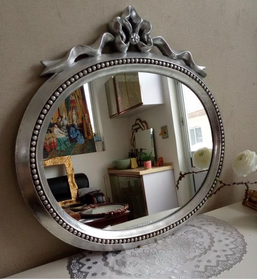 豪華鏡 アンティーク調 壁掛け鏡 壁掛け ．壁掛けミラー ウォールミラー 54x55