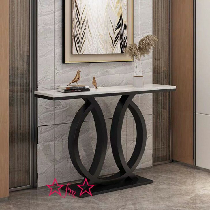 高級サイドテーブル 人造大理石コンソールテーブル 玄関テーブル 花台 電話台 アンティーク調デザイン 幅100cm
