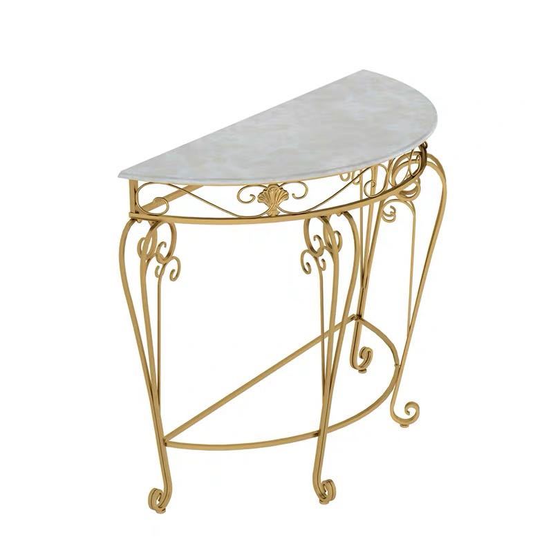 サイドテーブル コンソールテーブル 玄関テーブル 花台 電話台 アンティーク調デザイン 植木鉢置き 幅70cm