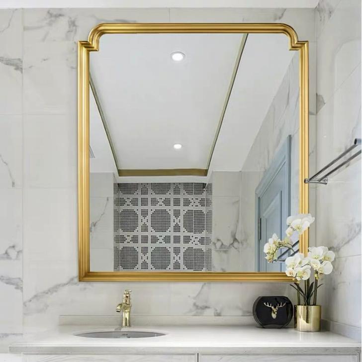 BOBDOG SHOPの壁掛け鏡 壁掛け 壁掛けミラー ウォールミラ 80x100cm 高級豪華鏡 アンティーク調 サイズオーダー可能｜アングル3