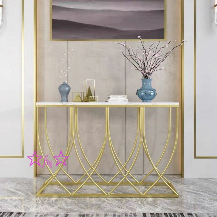 高級人造大理石サイドテーブル コンソールテーブル ．玄関テーブル 花台 電話台 アンティーク調デザイン 幅80cm