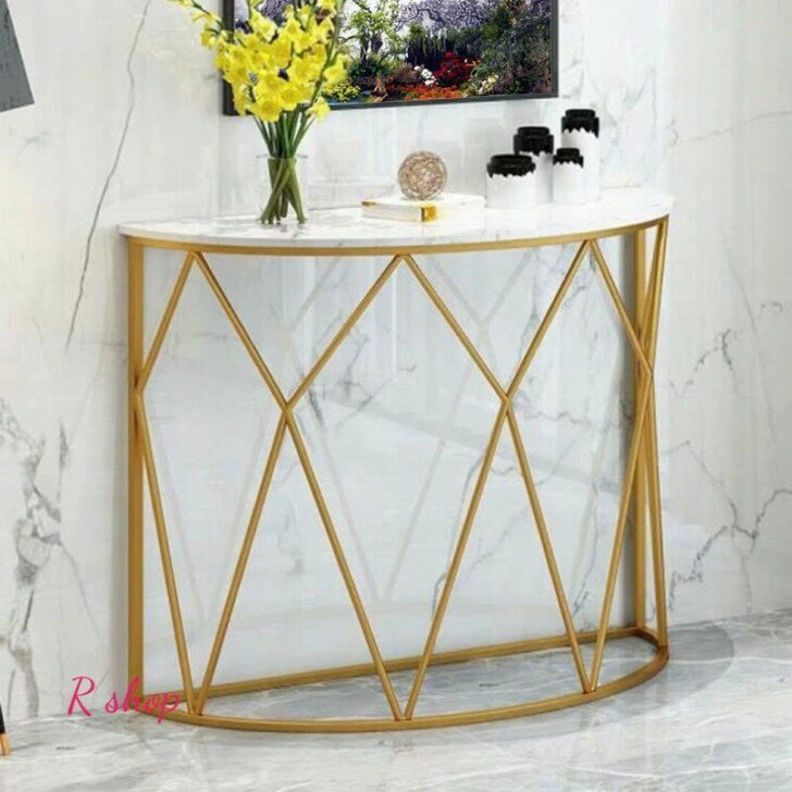 高級サイドテーブル コンソールテーブル 玄関テーブル 花台 電話台 アンティーク調デザイン ．幅100cm 人造大理石