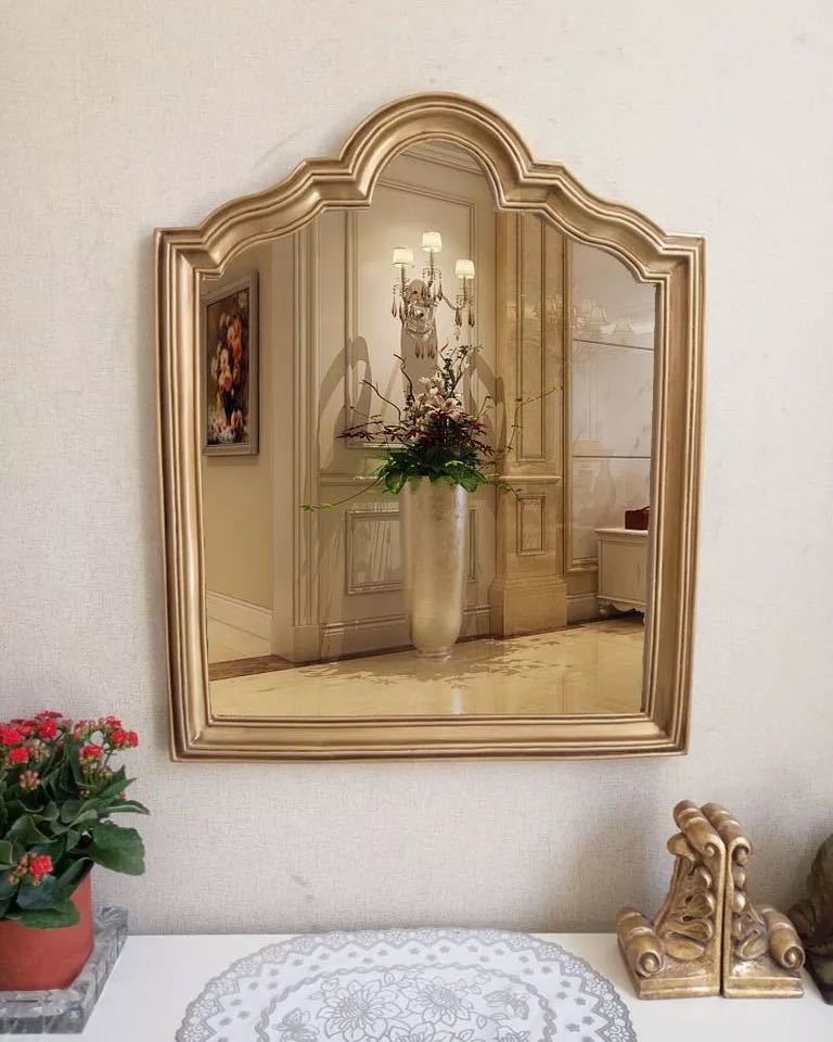 豪華鏡 アンティーク調 壁掛け鏡 壁掛け 壁掛けミラー ウォールミラー 58x71