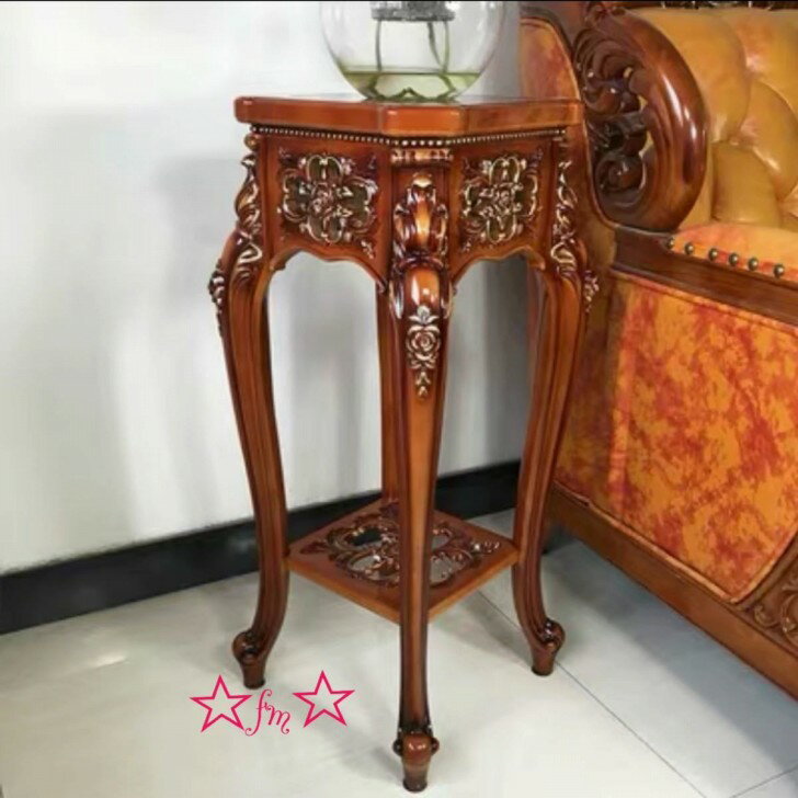 高級サイドテーブル コンソールテーブル 玄関テーブル 花台 電話台 アンティーク調デザイン 高さ85cm