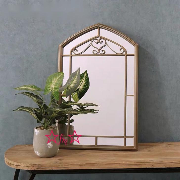 壁掛け鏡 壁掛け 壁掛けミラー ウォールミラー 40x62cm 高級豪華鏡 アンティーク調