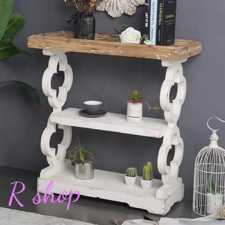 高級サイドテーブル コンソールテーブル ．玄関テーブル 花台 電話台 アンティーク調デザイン 幅80cm