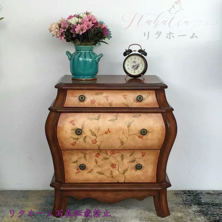 高級チェストロココ調 ヨーロッパ風 洋タンス ウェール コンソールチェスト アンティーク調デザイン 姫..