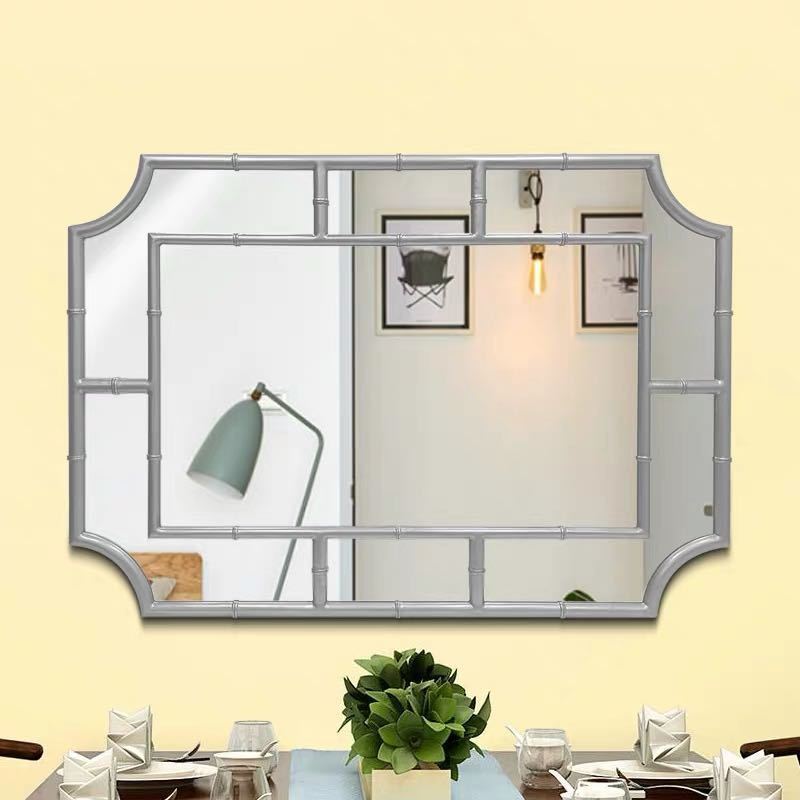 高級豪華鏡 アンティーク調 壁掛け鏡 ．壁掛け 壁掛けミラー ウォールミラー 90x70cm