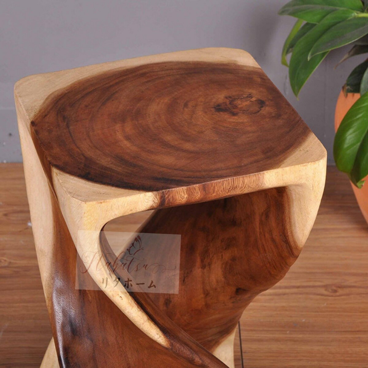 アンティーク調 レトロ 木製サイドテーブル 椅子 花台 家庭用