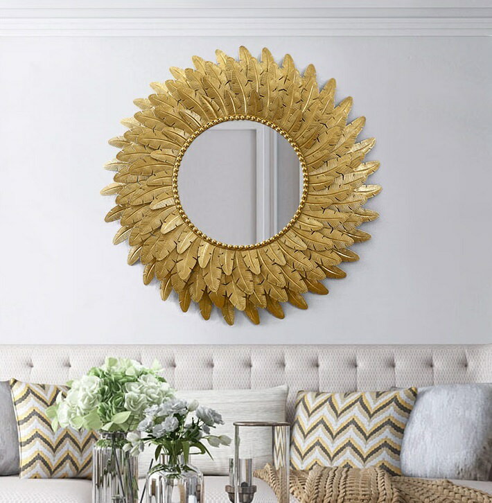 BOBDOG SHOPのM31壁掛け鏡 部屋飾り 壁掛け 壁掛けミラー ウォールミラー 高級豪華鏡 鉄工芸品｜アングル3