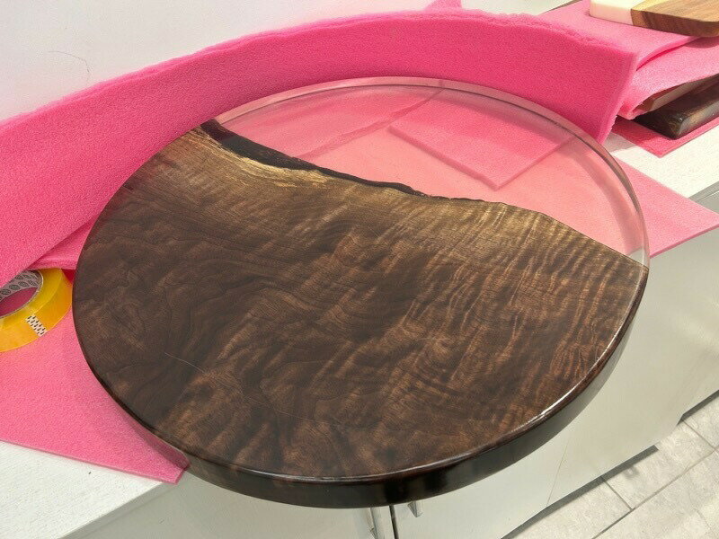 高級レジンテーブル ウッドリバーテーブル 樹脂テーブル ダイニングテーブル  天然木テーブル リバーテーブル (幅65cm)一点だけ