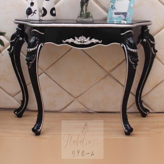 高級サイドテーブル コンソールテーブル ．玄関テーブル 花台 電話台 植木鉢置き