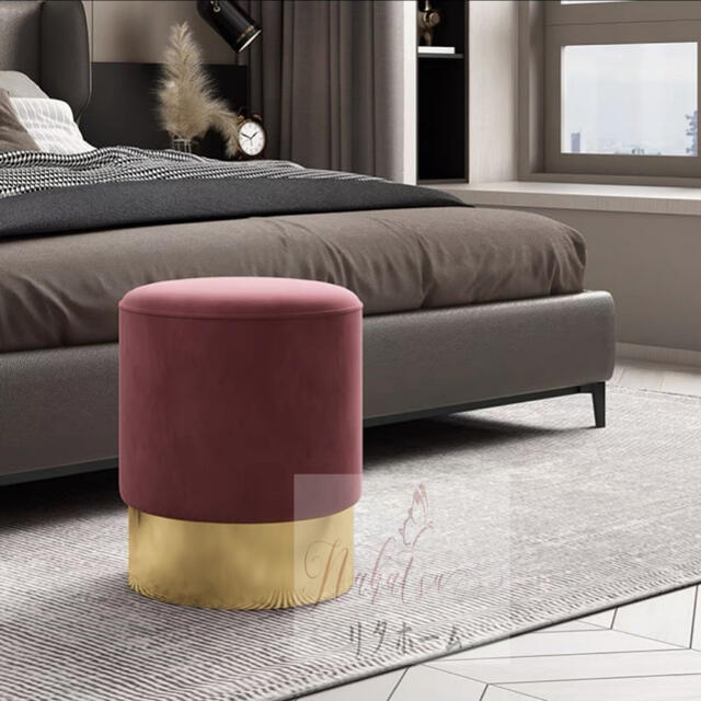 チェリーモーブブラス 35cm スツール 玄関椅子