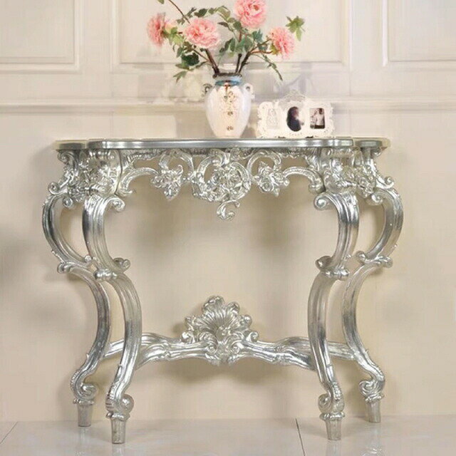 高級サイドテーブル コンソールテーブル 玄関テーブル花台 電話台 アンティーク調