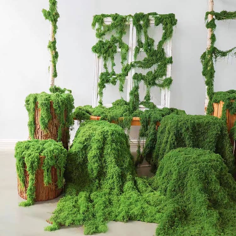 BOBDOG SHOPの壁面緑化 シート 人工苔 フェイクモス 1m*1m ジオラマ 観葉植物 造花 フェイクグリーン 日本庭園 鉢植え モス ウォールグリーン フェイク苔 庭園 マット ガー 和風 人工｜アングル2