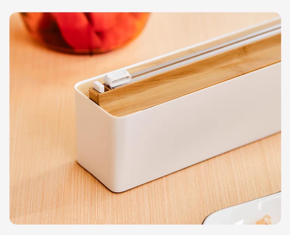 BOBDOG SHOPのラップケース ラップカッター ラップカット ラップホルダー クッキングシート キッチン アルミホイルケース 双方向切断 取扱説明書付き フィルムディスペンサー キッチン箔 冷蔵庫｜アングル3