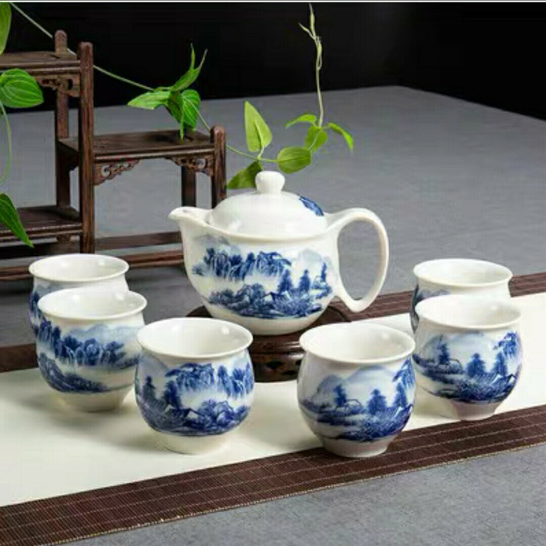 6客茶器揃 湯呑 急須ポット ．茶器セット ティーセット