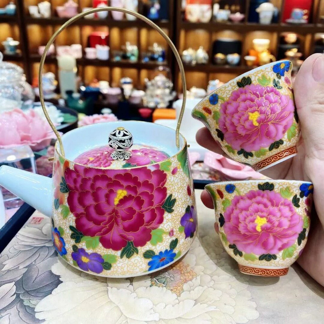 ティーポット 2客茶器揃 湯呑 急須 ポット 茶器セット ティーセット