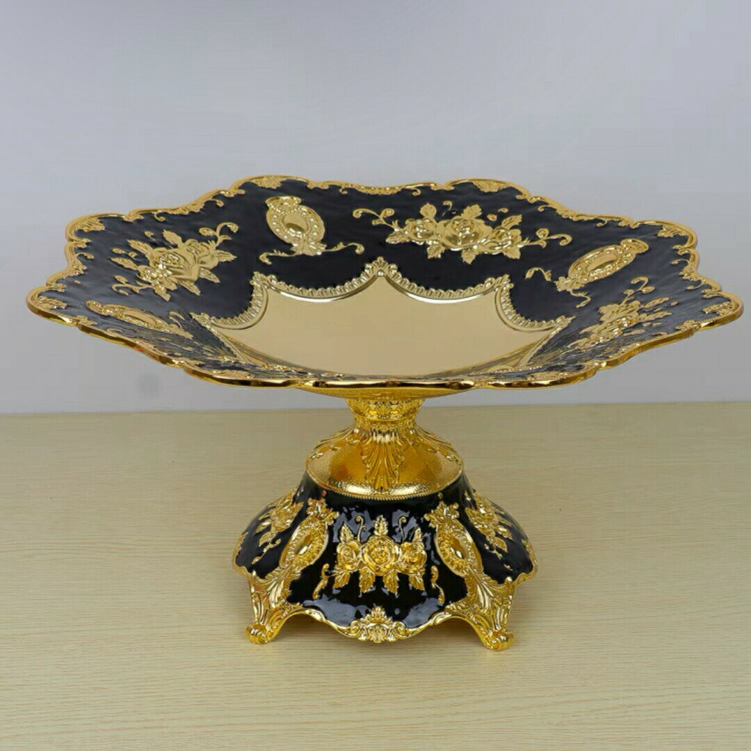 高級果物皿　盛り皿 お菓子皿、フルーツプレート、花柄豪華～果物カゴ お菓子鉢．