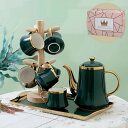 ティー・コーヒーカップセット カップ&ソーサー6客セット .陶磁器ティーセット