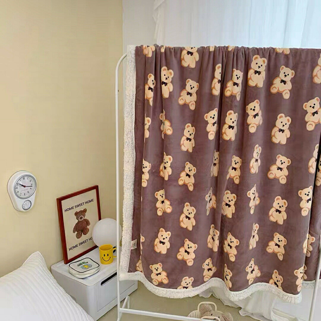 冬 可愛い 毛布ブランケット 寒さ対策グッズ　ひざ掛け かけ布団 暖かい 熊